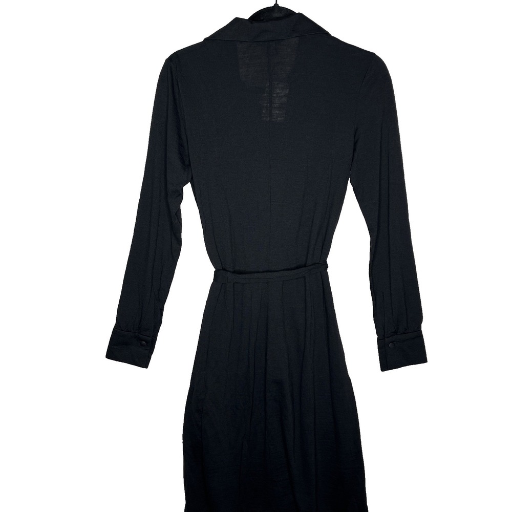 NEW Banana Republic Semi Sheer Wool Blend Tie Waist Long Sleeve Shirt Dress M - Picture 3 of 10